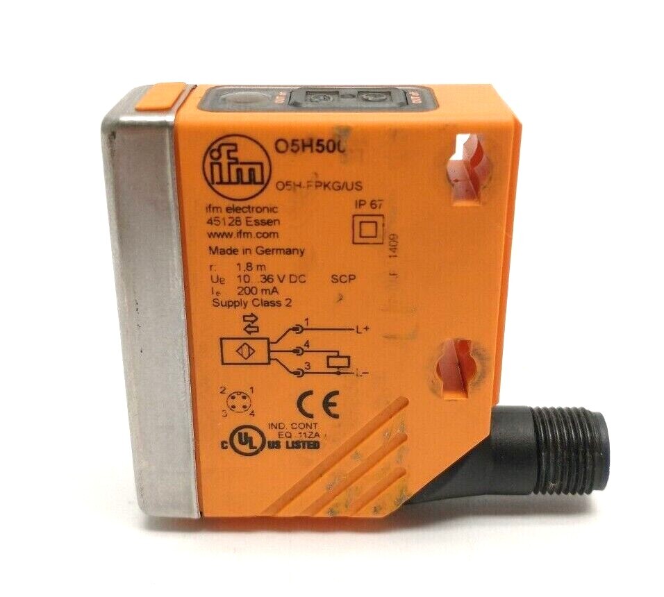 ifm O5H500 Diffuse Reflection Sensor w/ Background Suppression O5H-FPKG/US