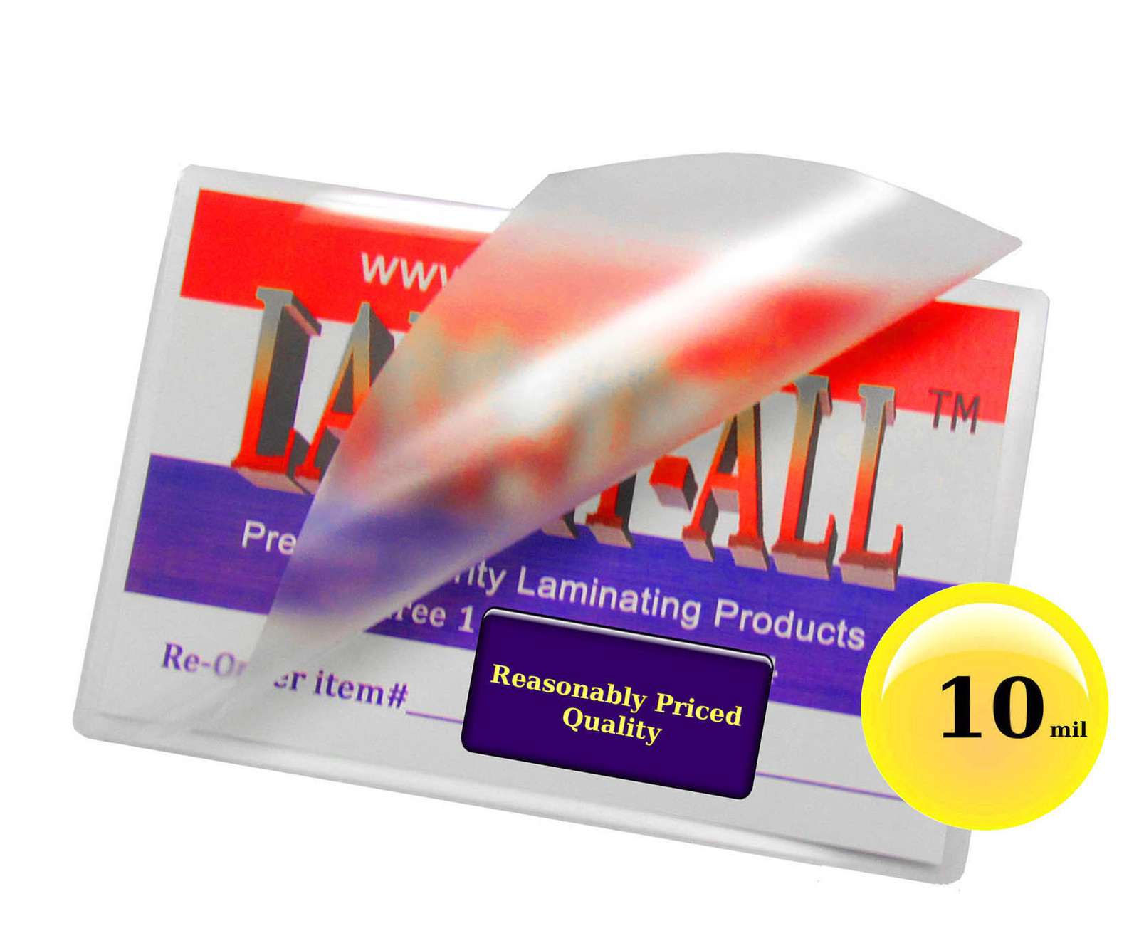 500/pack LAM-IT-ALL 10 Mil Business Card Hot Laminating Pouches 2-1/4 x 3-3/4