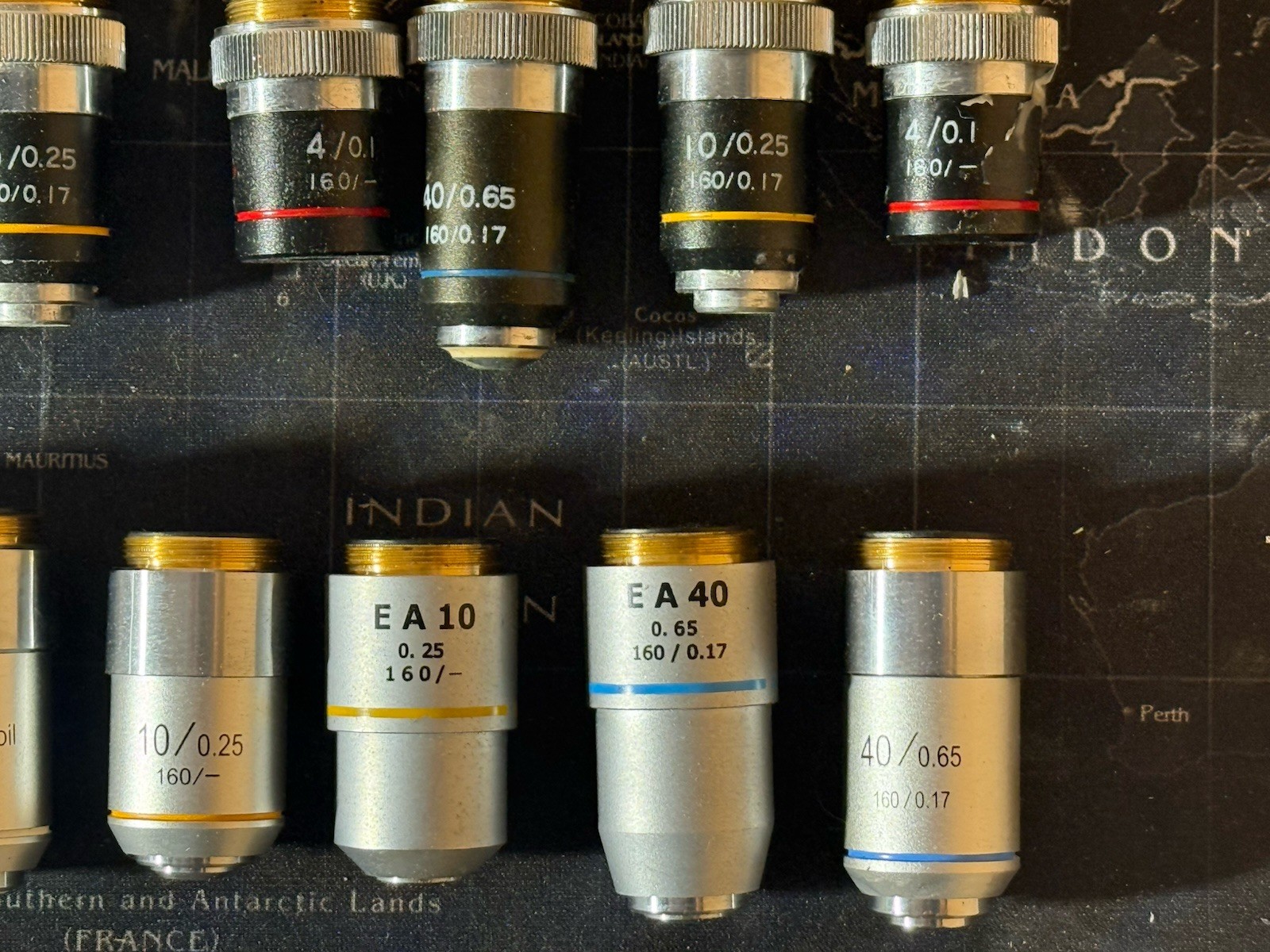 Lot of (32) Various Objectives Lens Microscope 4x 10x 40x 100x