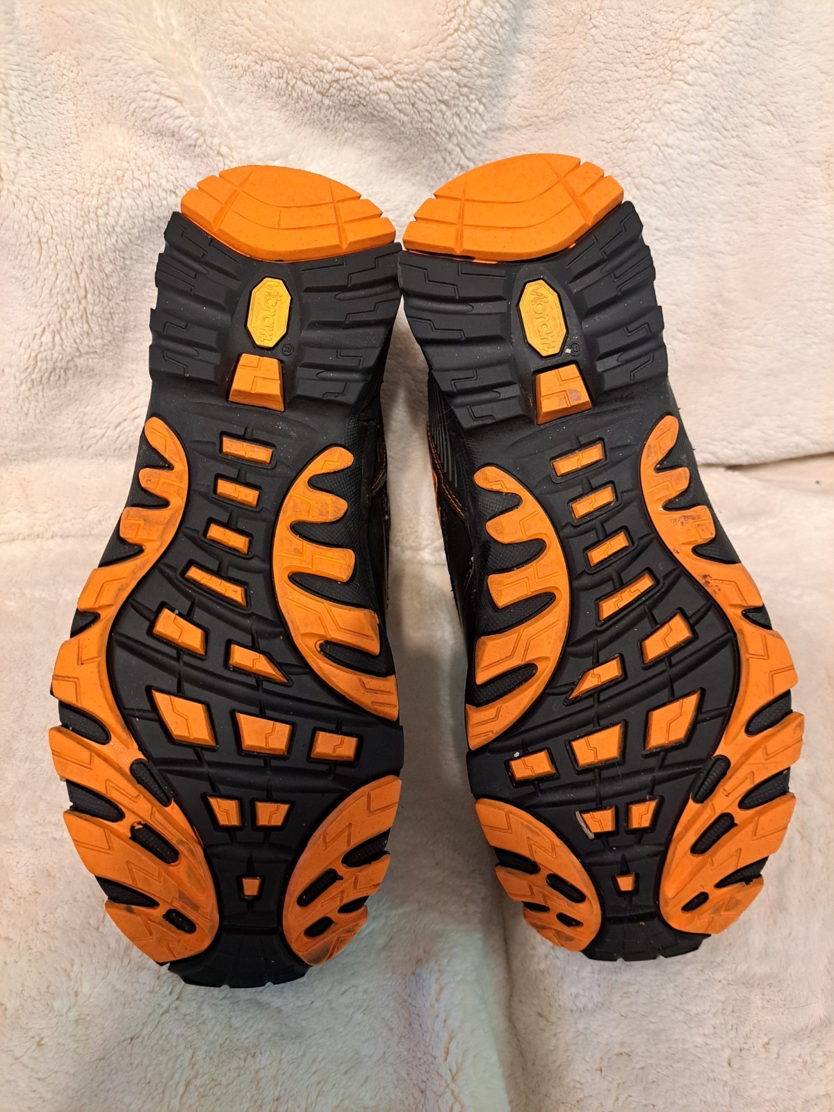 RefrigiWear Waterproof Metal-Free Steel Toe Work Boots Black/Orange Size 7.5
