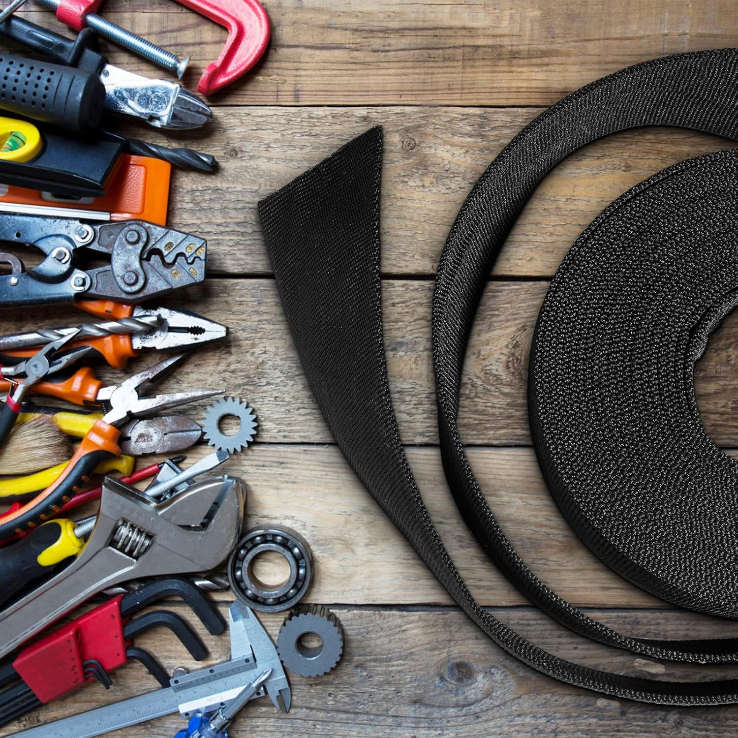 27 FT Nylon Protective Hose Sleeve 2″ ID Cable Sleeve Torch Hydraulic Hose Prote