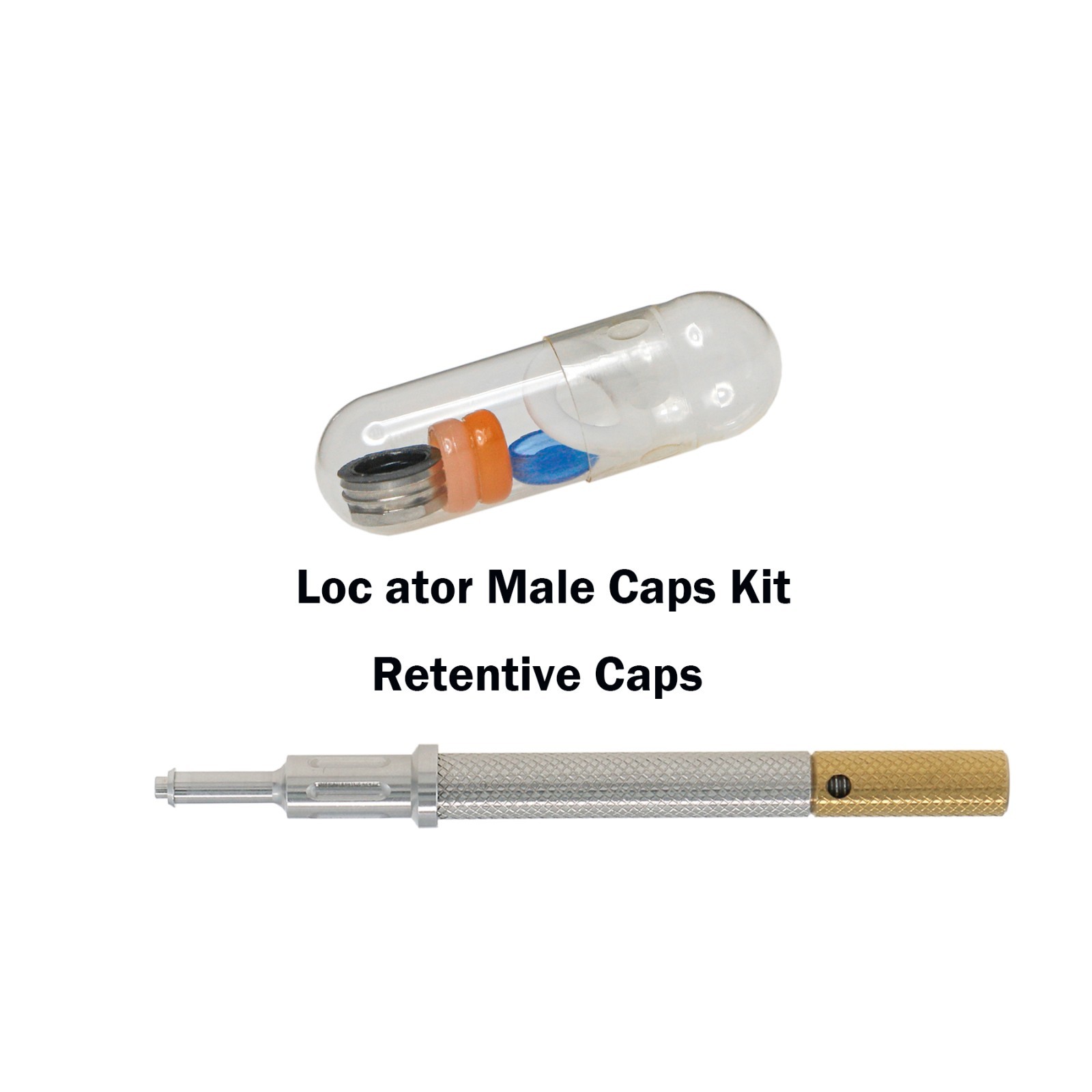 Dental Overdenture Implant Locator Abutment Retention Caps Male Cap Inserts Set