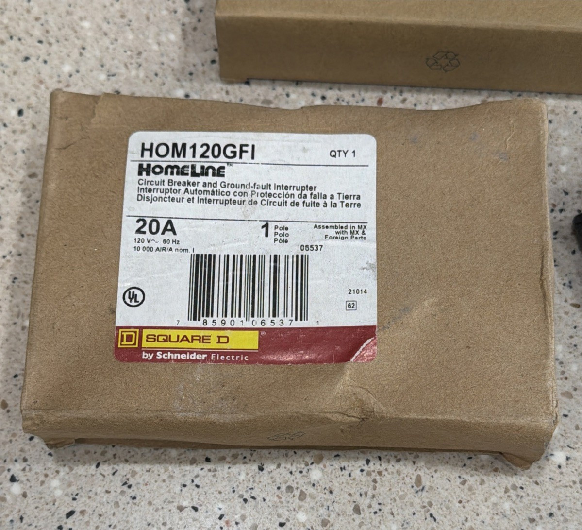 (6 PCS) Square D HOM120GFI 120V 20A Circuit Breaker *(6) NEW IN BOX*