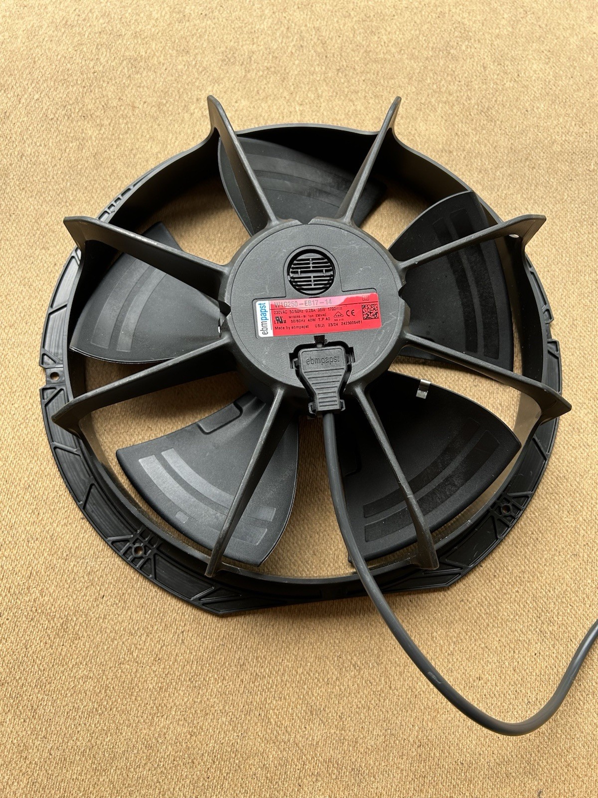 New EBM-PAPST 0.28A 35W W1G250-EB17-14 Industrial HVAC EC Fan 50/60Hz 230V Axial