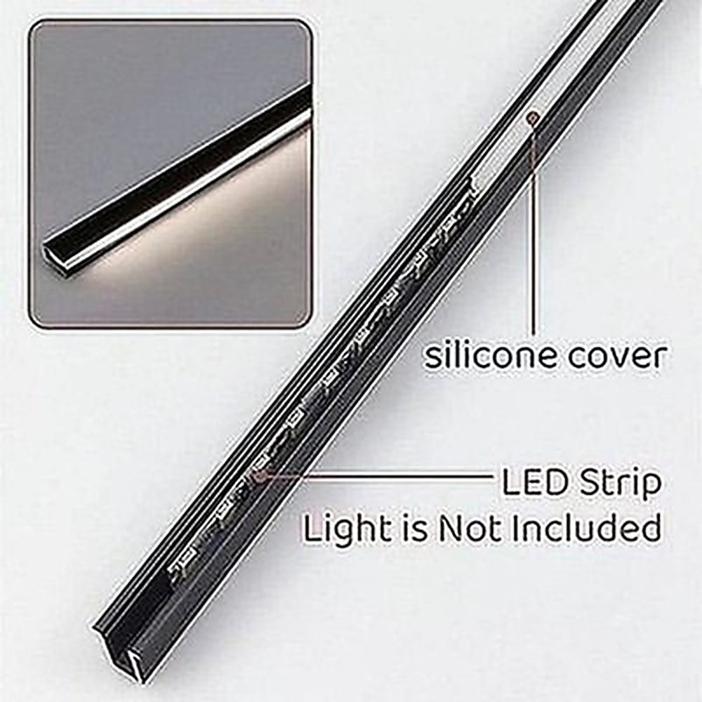 10Pack 3.3Ft U Shape LED Aluminum Channel System Silicone Cover End Caps #R04