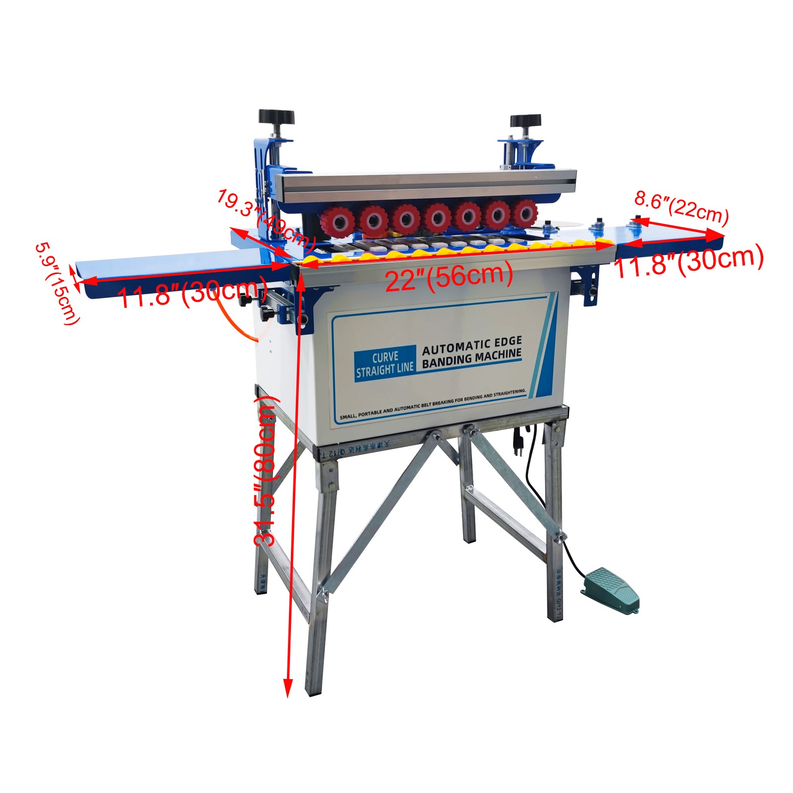 Small Auto Edge Bander 0-6m/min Woodworking Edge Bander for Curve Straight Line