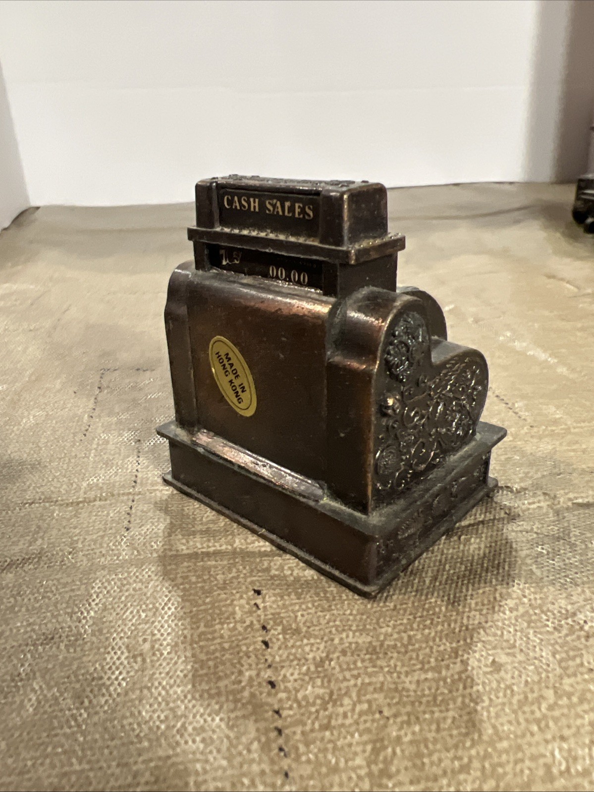 Vintage Metal Pencil Sharpener Old Fashioned National Cash Register 2″ Hong Kong