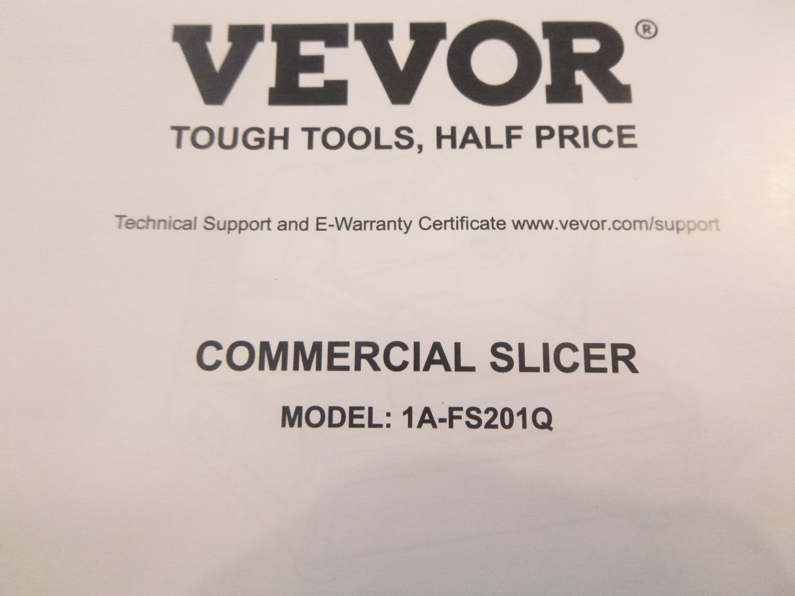 Vevor Deli Meat Slicer 1A-FS201Q 180W w/ Pair Premium SUS420 Blades