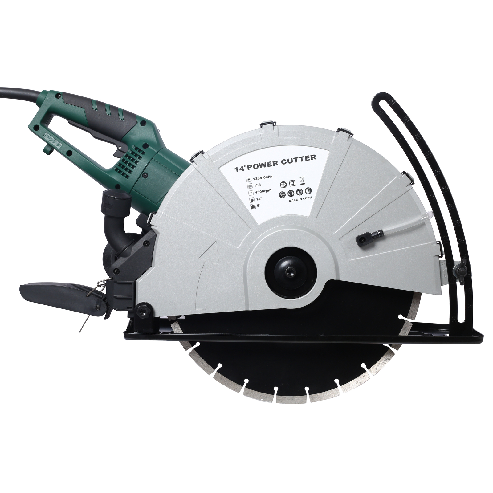 14″ Wet/Dry Electric Corded Circular Concrete Saw/Power Angle Cutter 2600W