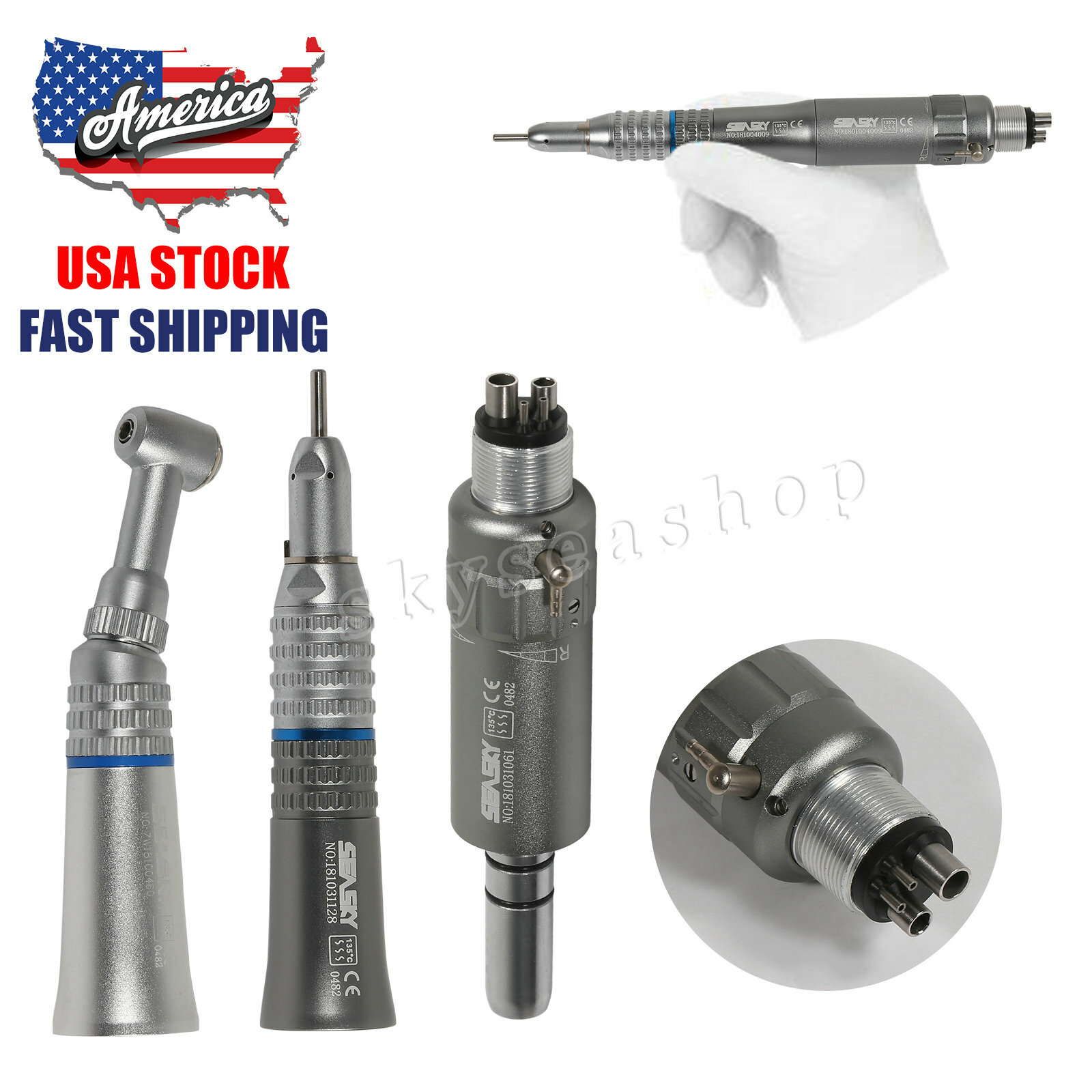 NSK Type Dental Slow Low Speed Contra Angle/ Straight/ Air Motor 2H/4H D’o