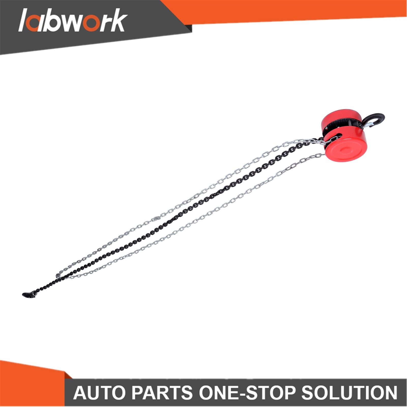 Labwork 2200lbs/1 Ton 8FT/2.4m Lift Manual Hoist G80 Chain w/ 2 Heavy Duty Hooks