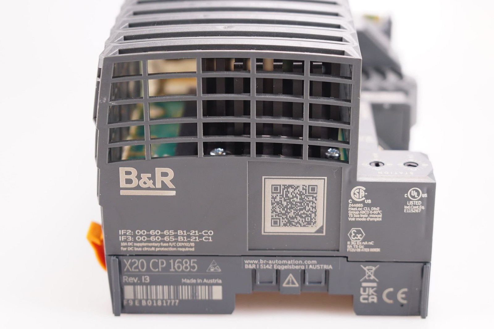 B&R X20CP1685 Central Unit Performance CPU X20 CP 1685 Control Rev. I3