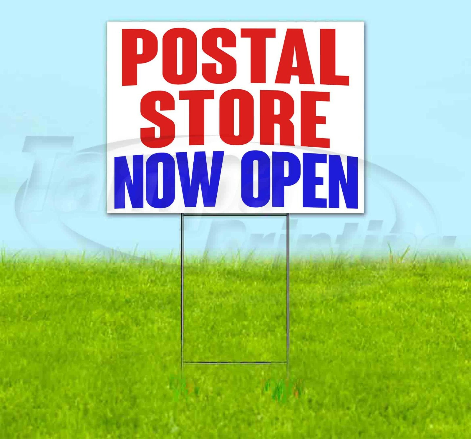 POSTAL STORE NOW OPEN Yard Sign Corrugated Plastic Bandit Lawn Decorations USA