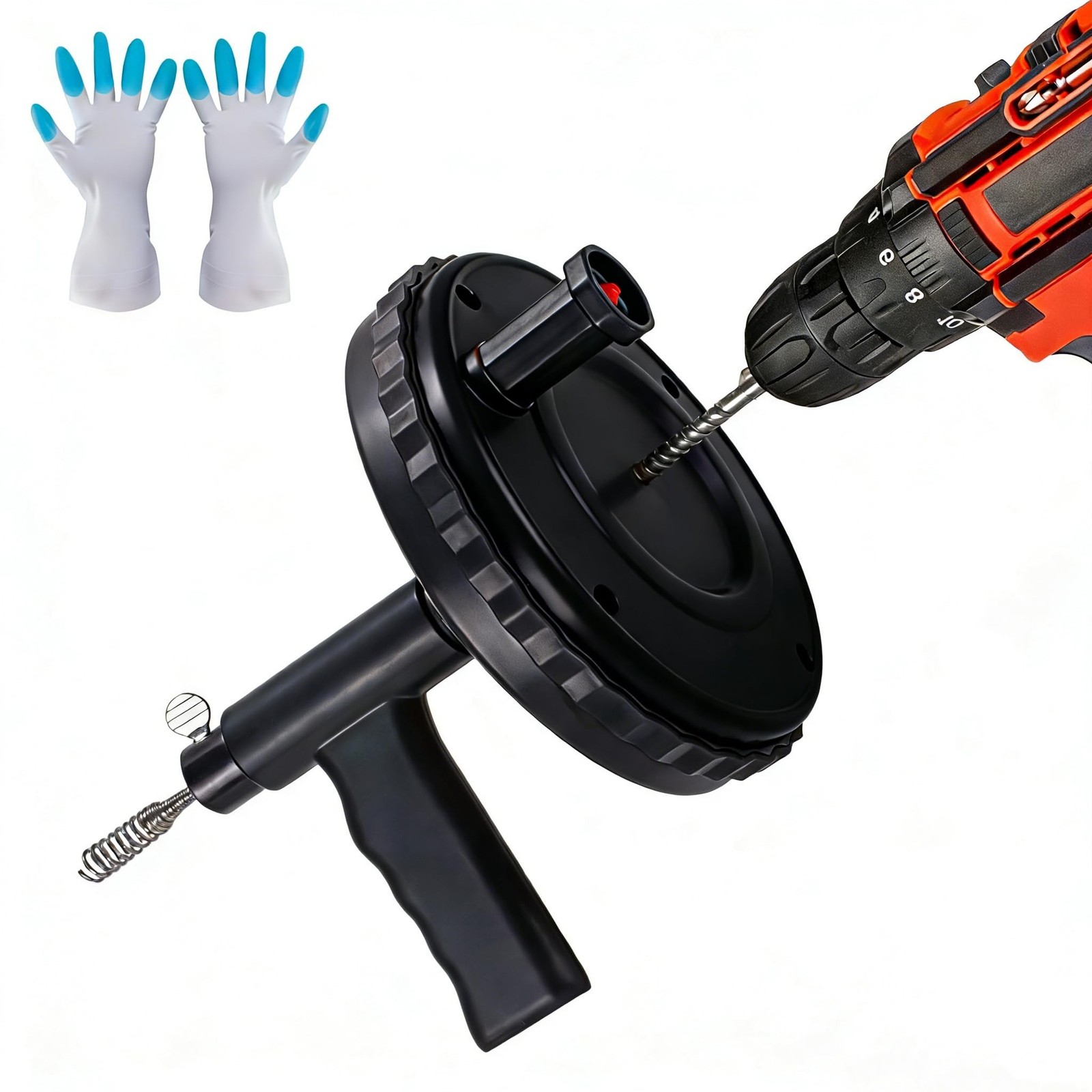 Drain Auger Toilet Snake Drain Clog Remover Tool Use Manually or Powered for …