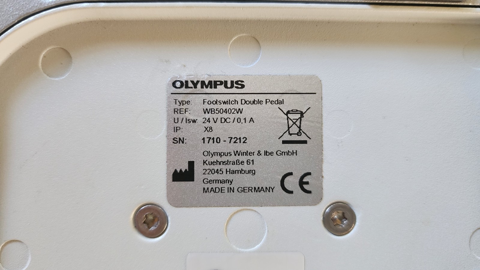 Olympus WB50402W ESG Foot Pedal. New – no box.