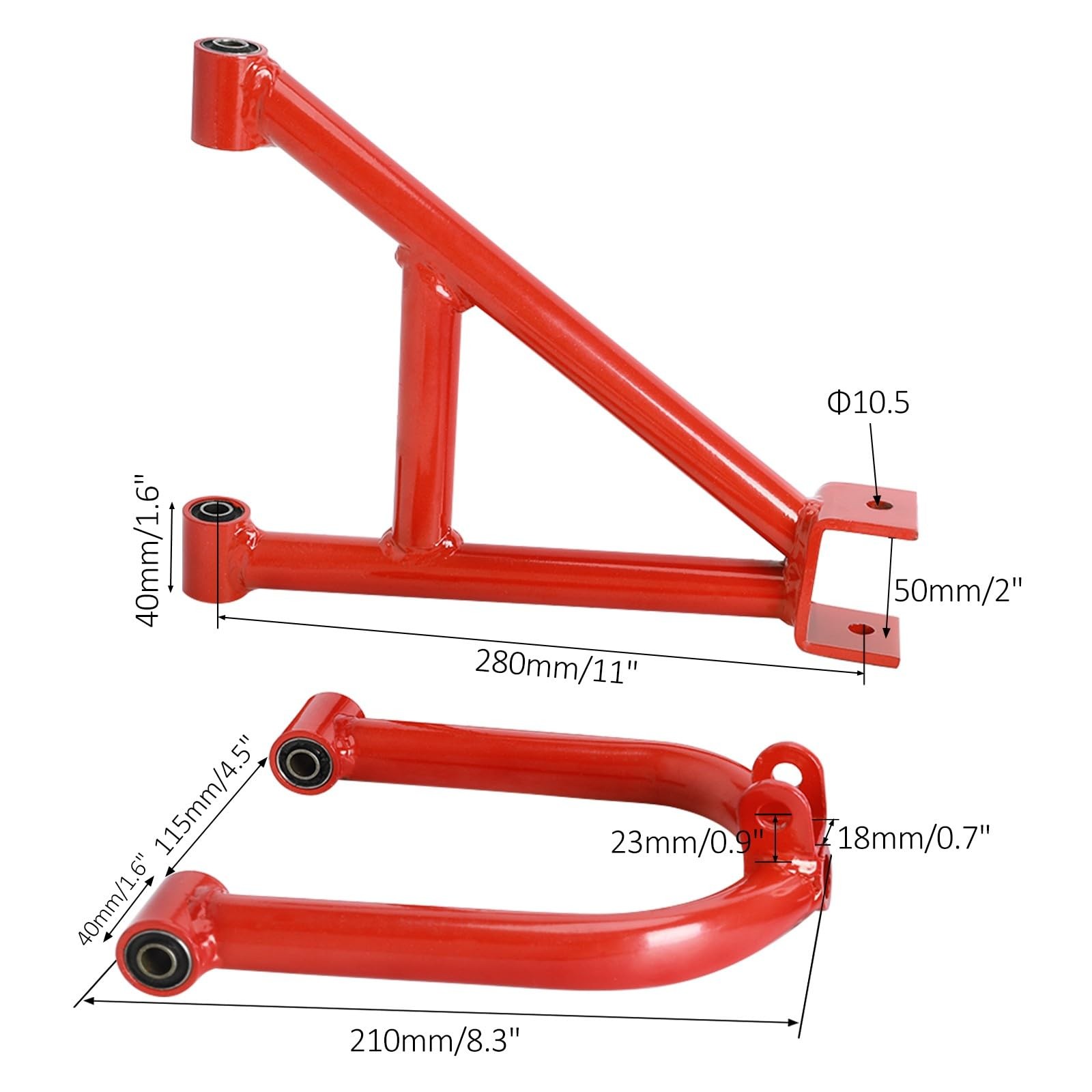 Swing Arm Kit Upper Lower Control Arm Shock ATV UTV Buggy Quad 125-200CC Rear