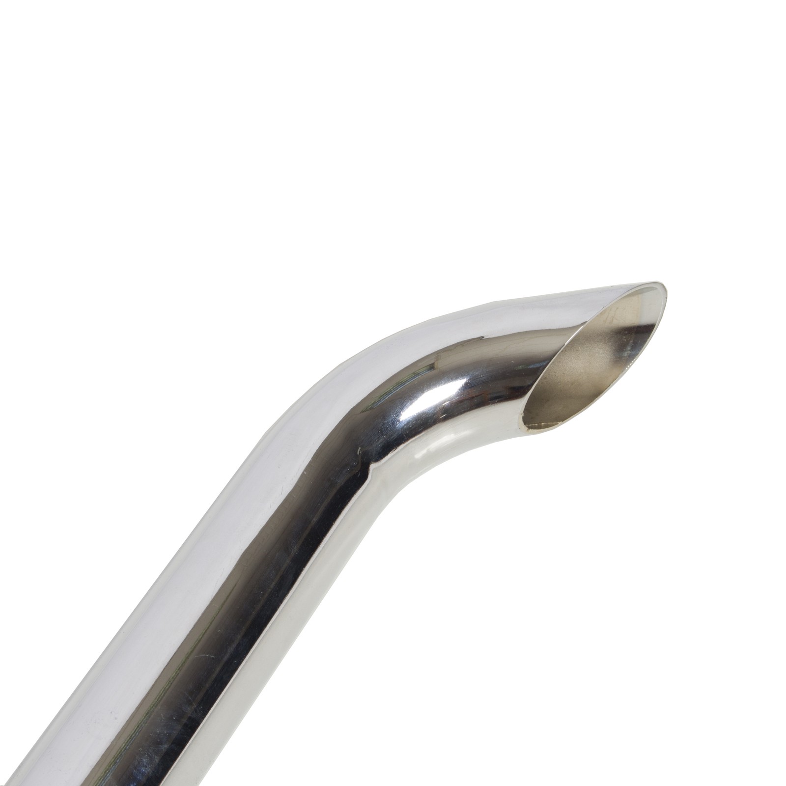 Exhaust Stack Pipe 2-1/2″ x 24″ Curved Chrome