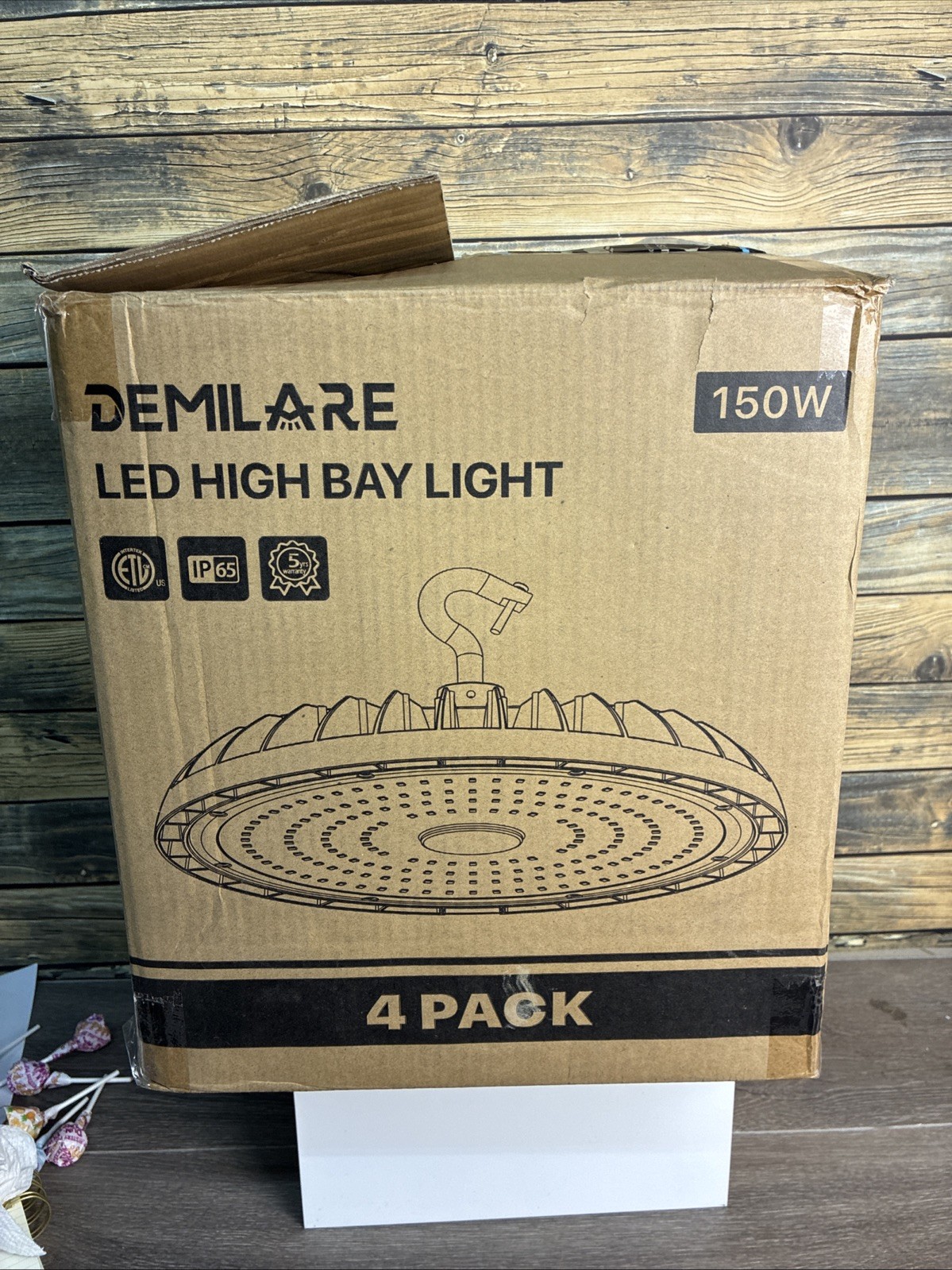 LED High Bay Light 150W 120W 90W Adjustable Commercial Warehouse Lights US Plug