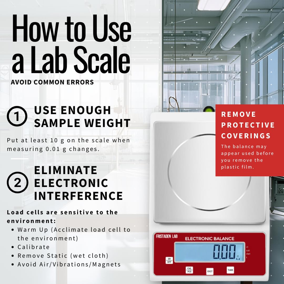 Scale | 2000 G X 0.01 G | USA Company – Digital Lab Balance with Professional Lo