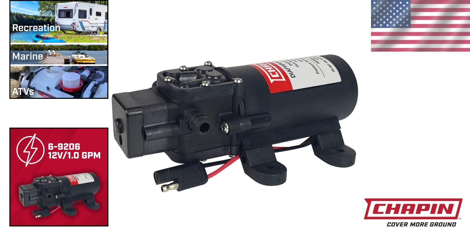 6-9206 12V Self-Priming 1.0 GPM Diaphragm Pump – Durable & Versatile