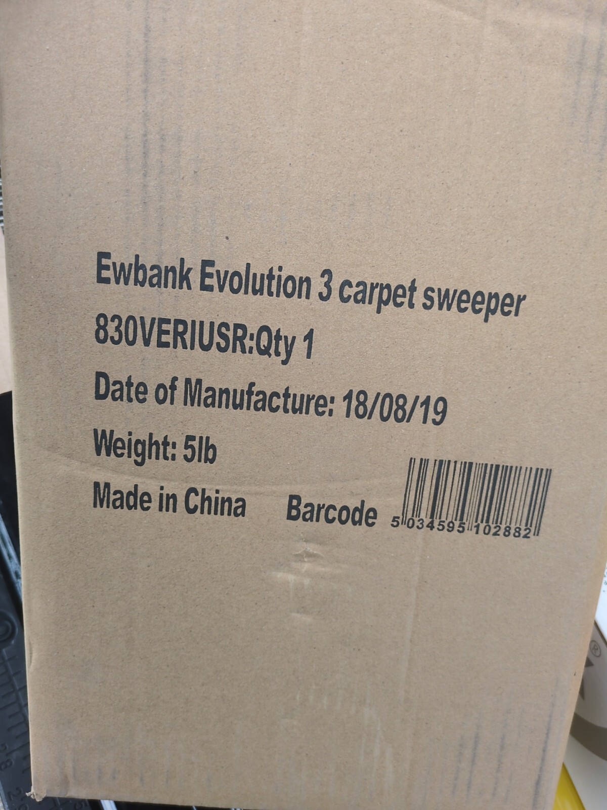 Ewbank 830 Evolution 3 Manual Dual Height Carpet Sweeper 830 EB0578 Qty-1