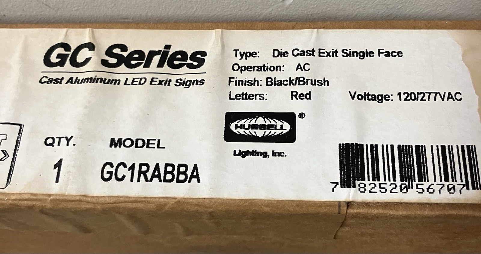 Prescolite GC Series Cast Aluminum LED Exit Sign Factory Sealed-New In Box