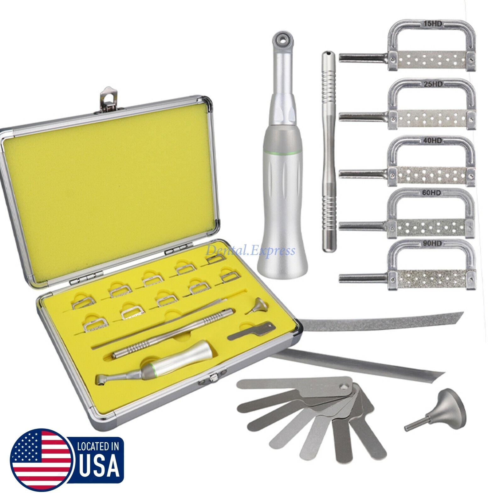 Dental Orthodontic Interproximal Enamel Reduction Strip Handle Kit IPR System