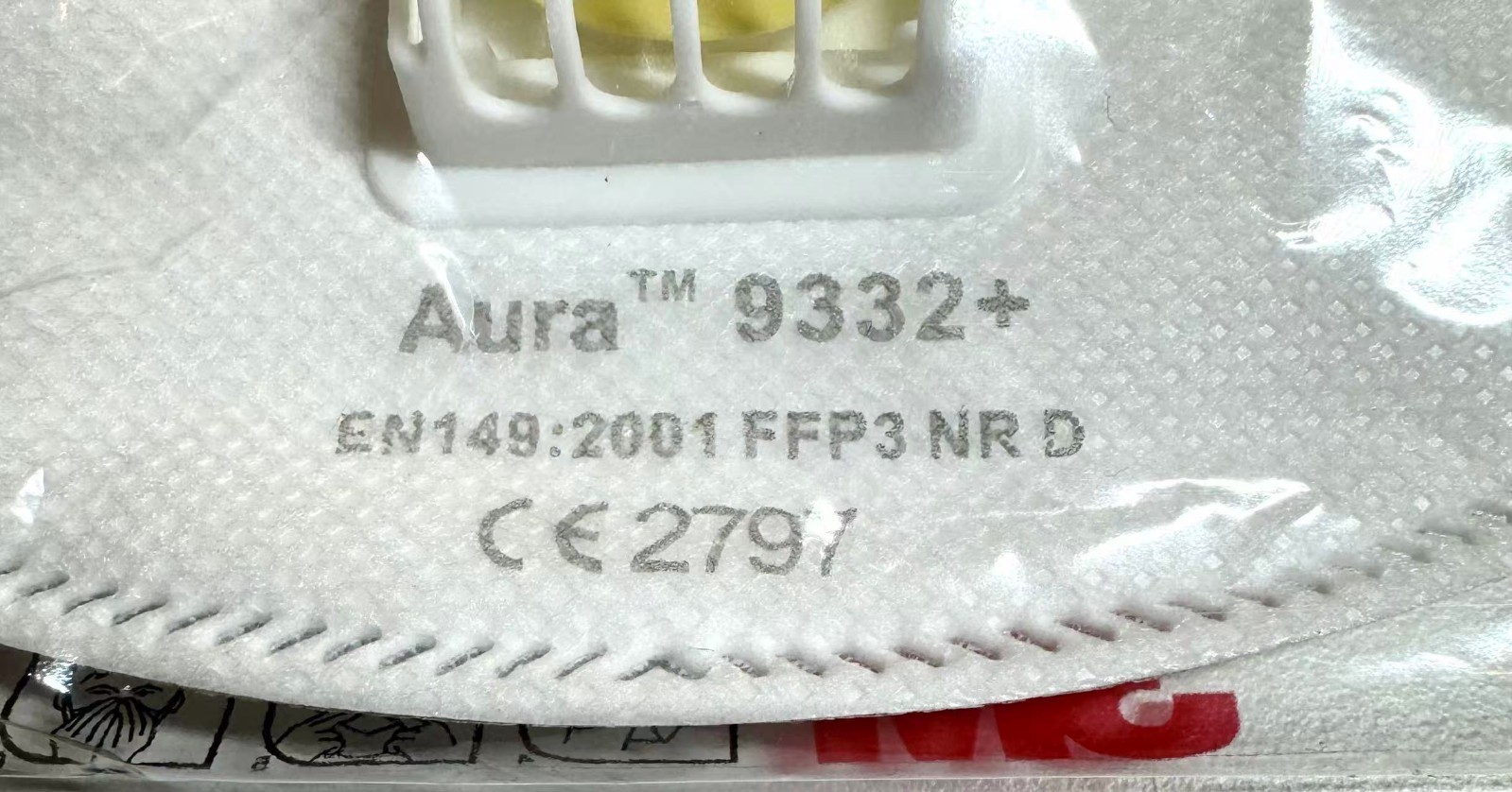 10x3M 9332+ Aura FFP3 Respirator Dust Cover Mask with Valve EXP 07/2025