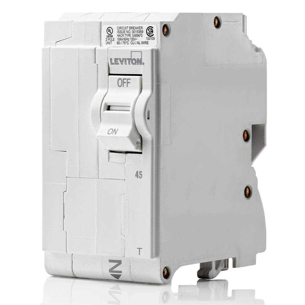 45A 2-Pole Plug-On Standard Branch Circuit Breaker, Thermal Magnetic, 120/240 VA