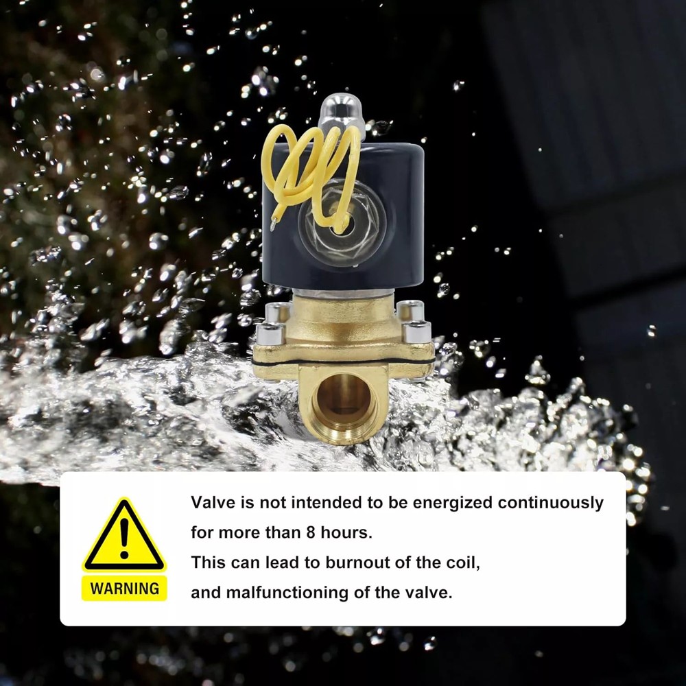 1/2″ PT AC 110V Electric Solenoid Valve Brass Water Air Gas 2W-160-15 CV 4.8 US