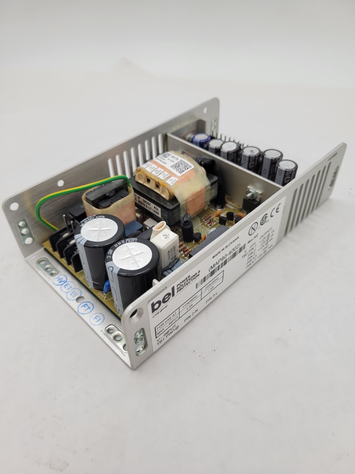 BEL MAP80-4002 Switching Power Supply In: 110/230V Out: 5/12V 80W Quad Output