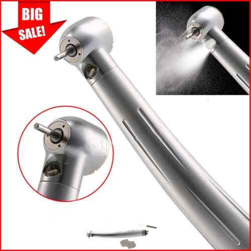 2pcs Dental Fiber Optic High Speed Turbine LED E-generator Handpiece 4 Holes