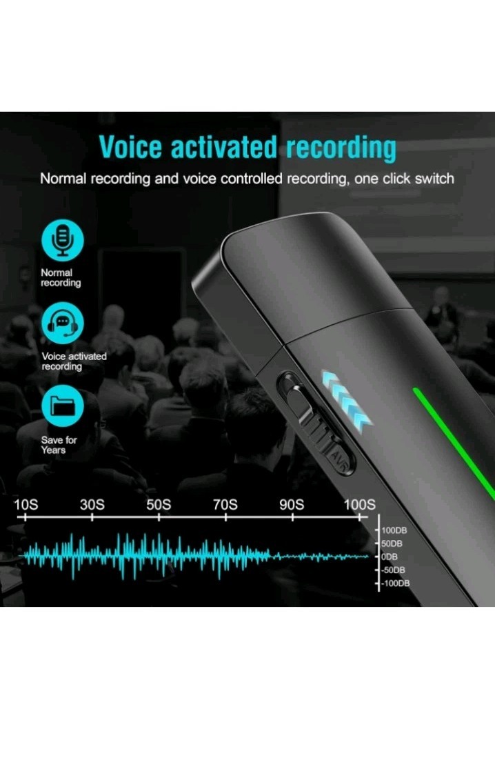 64GB Digital Voice Recorder, Voice Memo Device, USB Audio Note Taker Playback