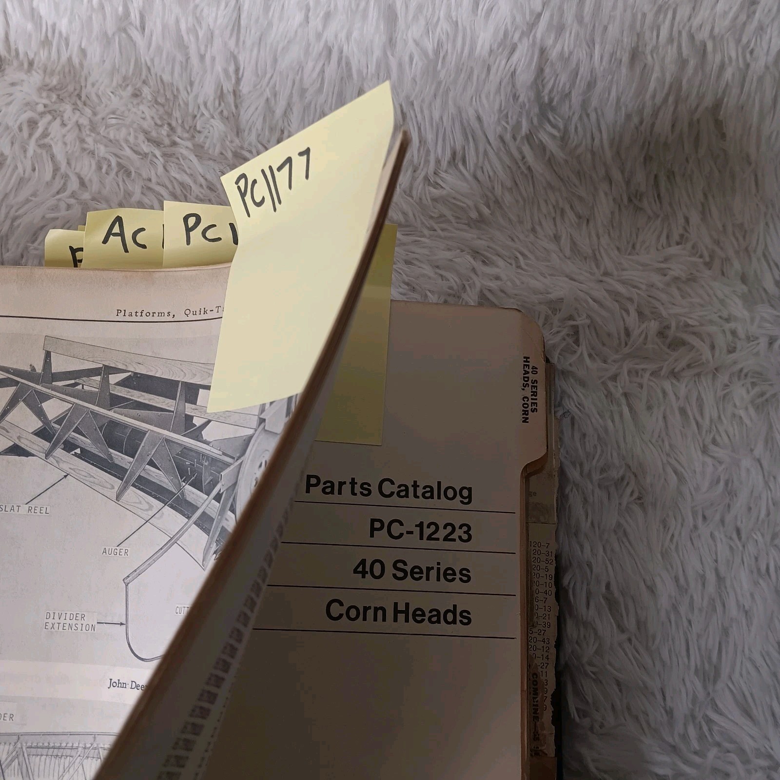 John Deere 7 books in 1 Binder PC1177 PC1223 AC1016 PC433 AC1016 PC479 PC337