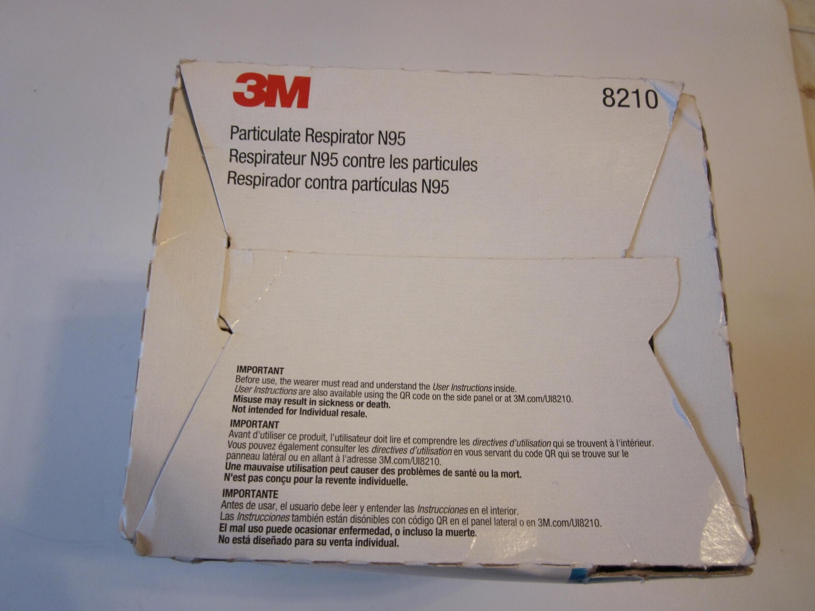 (20) 3M Particulate Respirator N95 8210 Made in USA