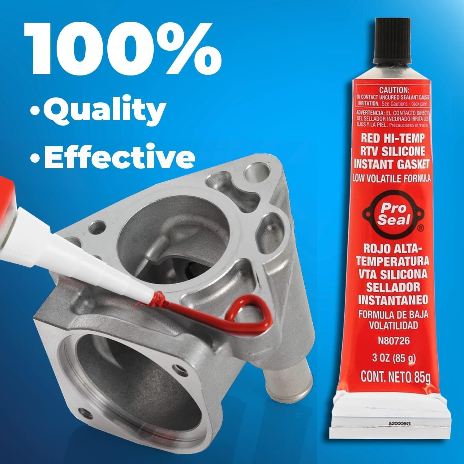3 oz High-Temperature RTV Silicone Sealant in Red – Perfect for Exhausts & Pipes