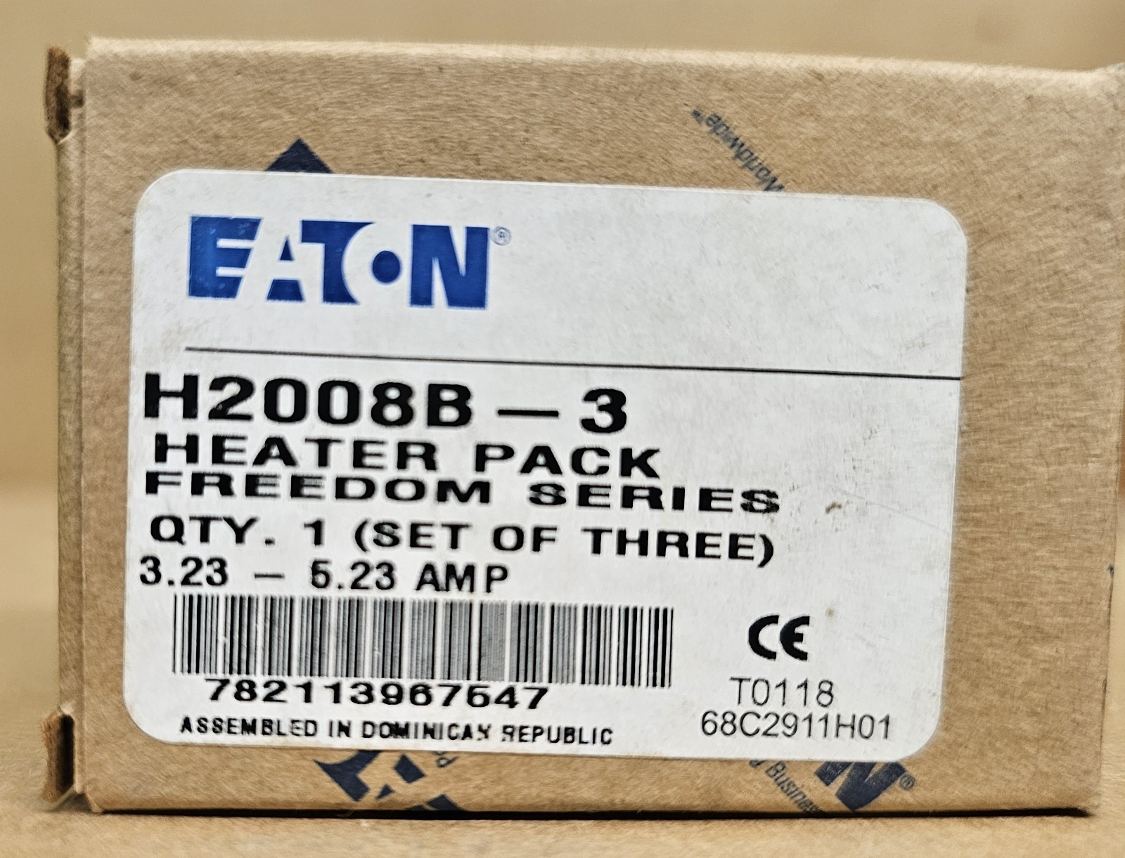 Eaton H2008B-3 Heater Pack Freedom Series Set of 3 3.23-5.23AMP