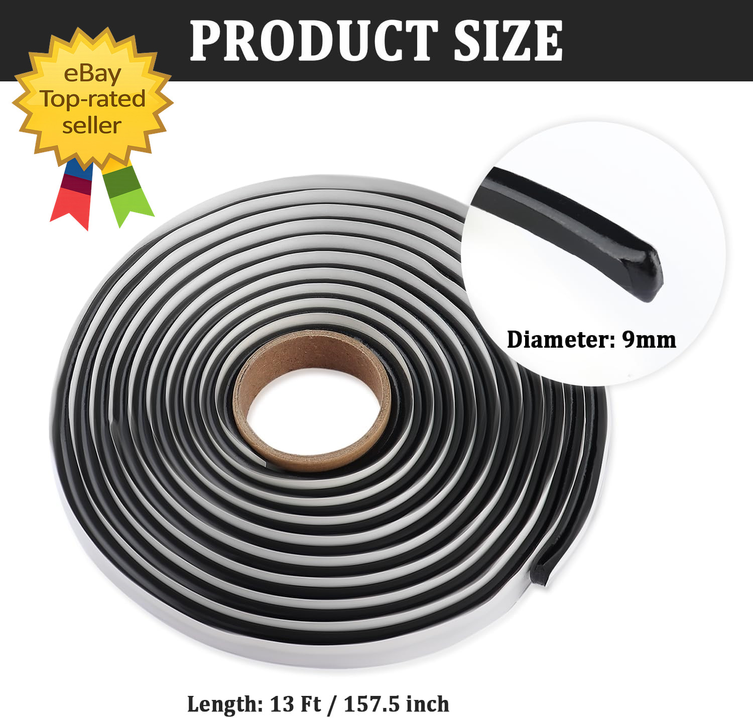 13Ft Car Headlight Sealant Butyl Tape,Waterproof Sealant Caulking Tape Avoids No