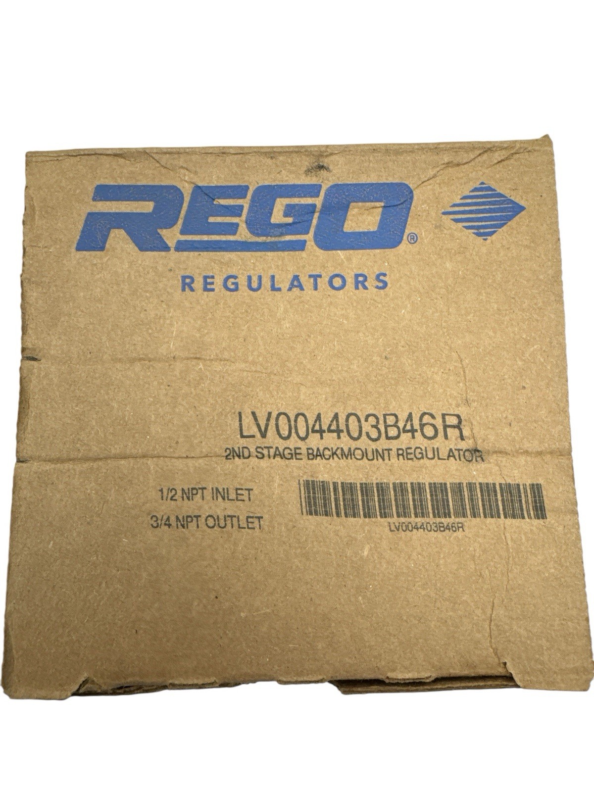 Rego Regulator Low Pressure 2nd Stage 1/2″ NPT x 3/4″ NPT Backmount LV4403B46R
