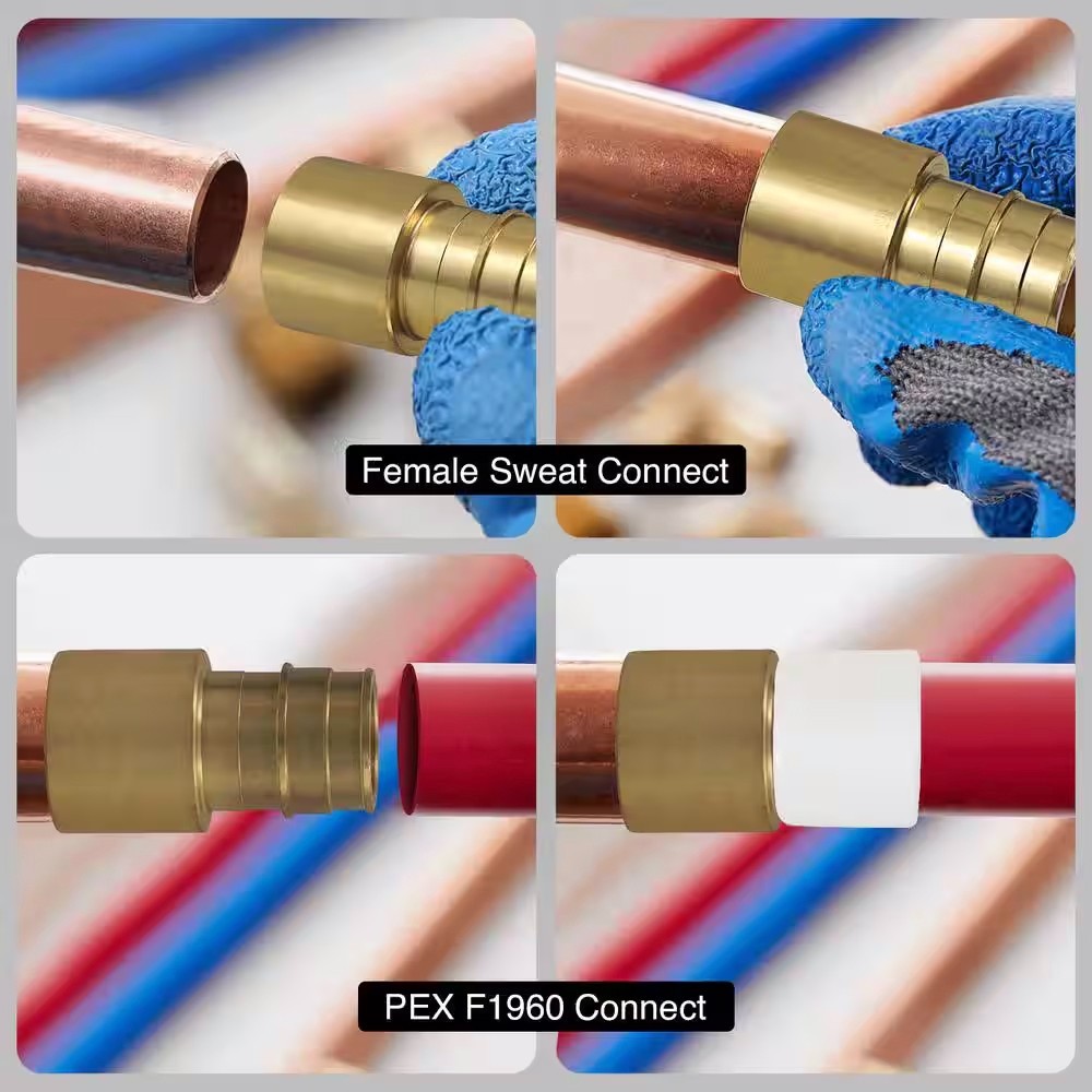 25 Pieces 1/2″ PEX A X 1/2″ FEMALE SWEAT ADAPTER EXPANSION F1960