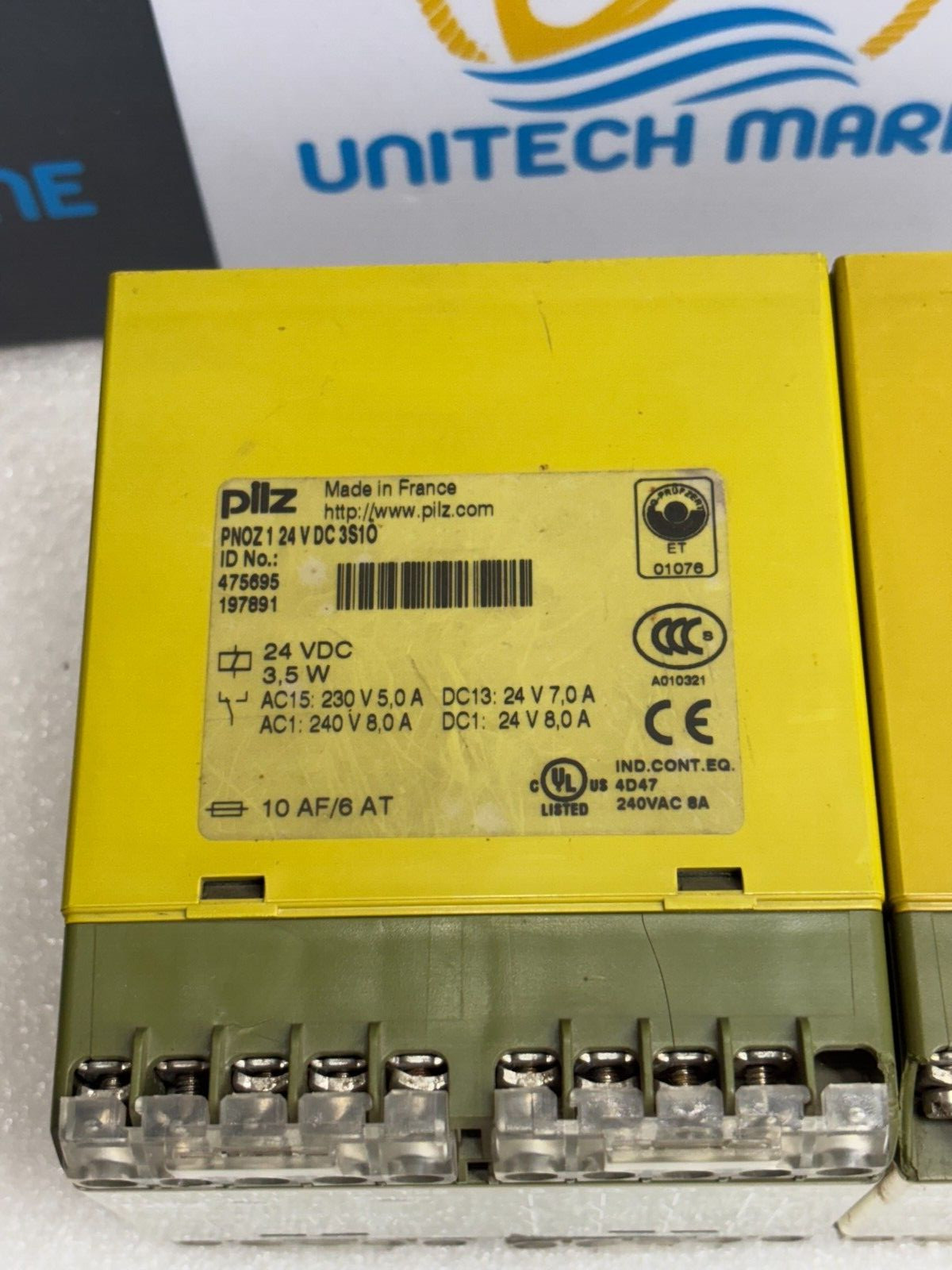 PILZ PNOZ 1 3S/1O 475695 SAFETY RELAY ( 2 PIS LOT )