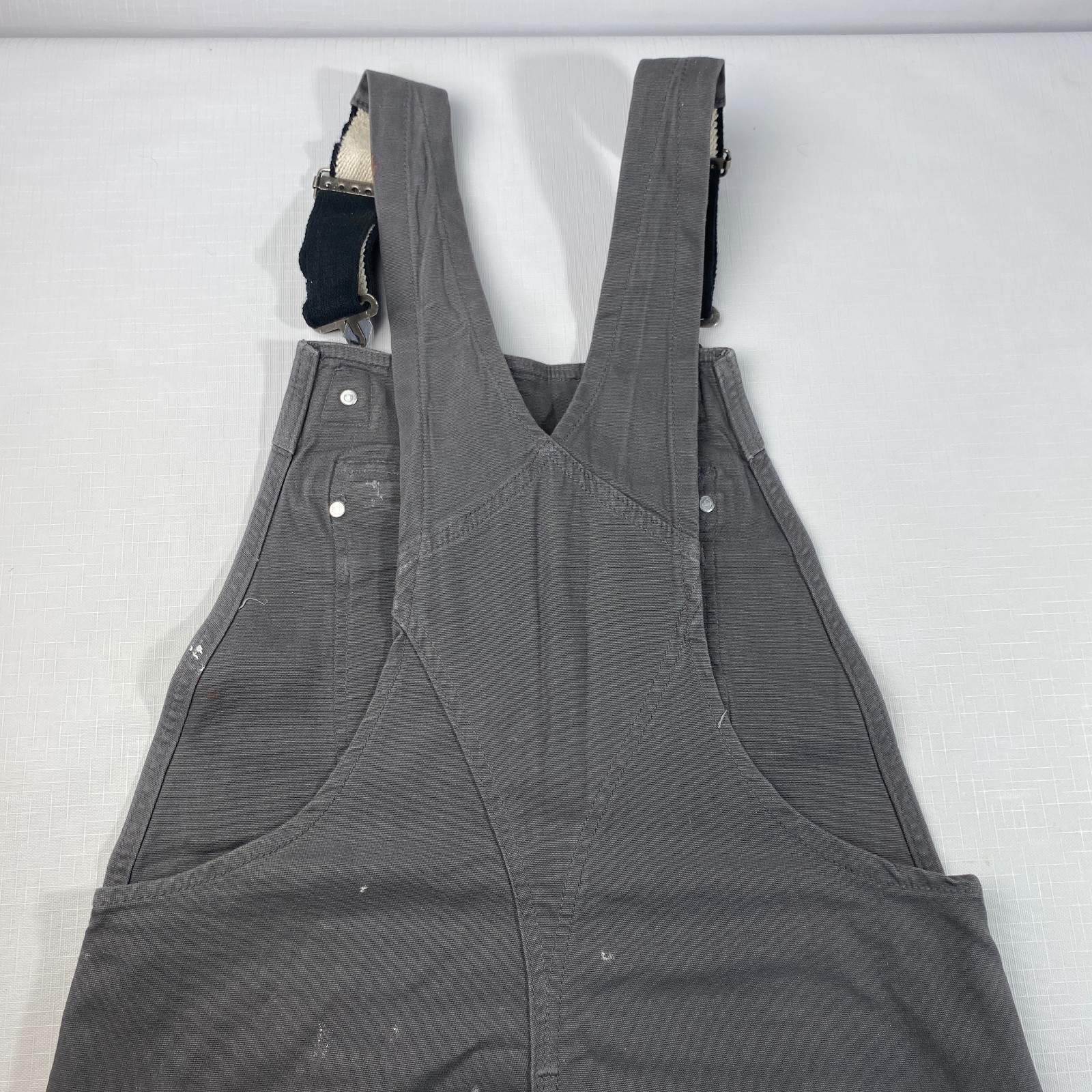 Carhartt Rugged Flex Relaxed Fit Canvas Bib Overall DISTRESSED! 102987 32×34