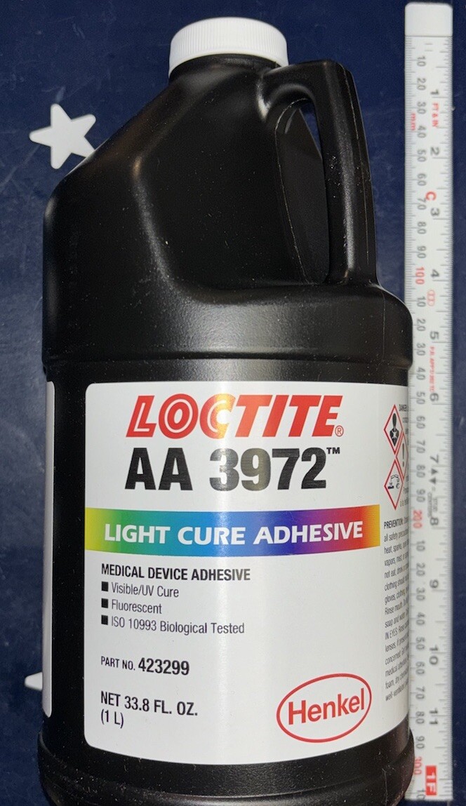 Loctite AA 3972 1 Liter Medical Grade – Light cure Adhesive Part No. 423299
