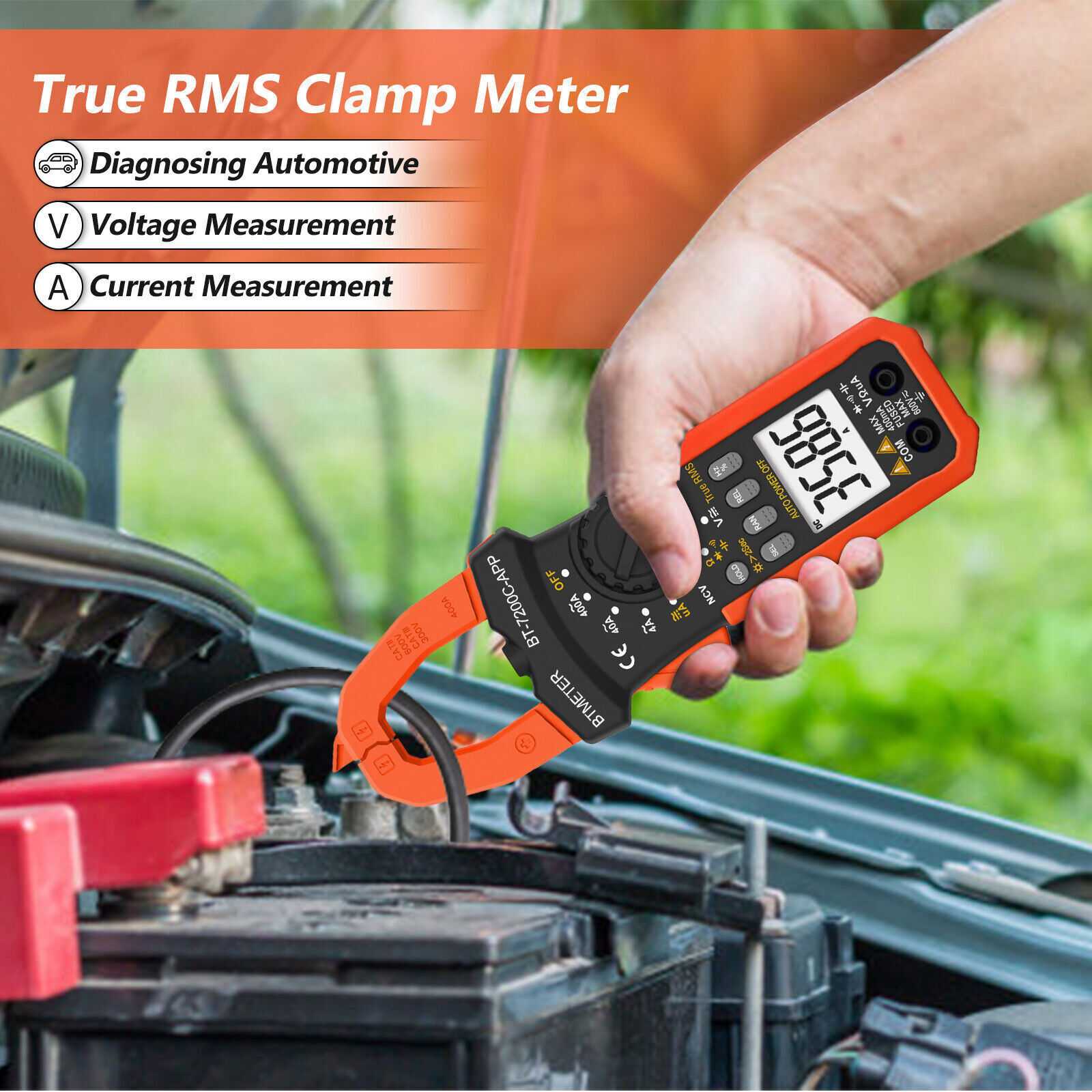 Digital Clamp Meter AC dc current Multimeter TRMS AMP Voltmeter Bluetooth Ohm