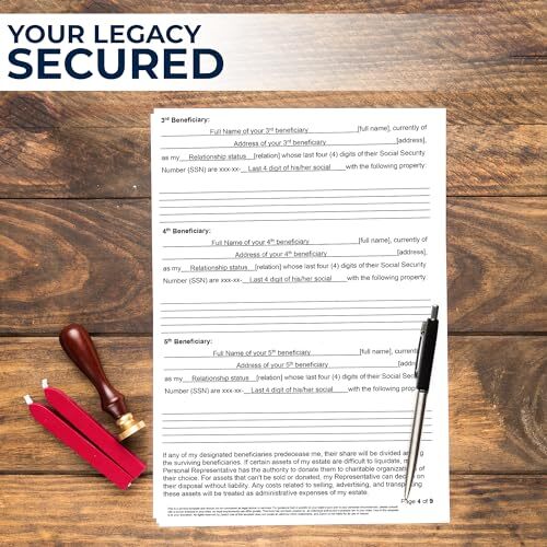 2024 Last Will and Testament Kit: Blank Legal Last Will Testament Forms