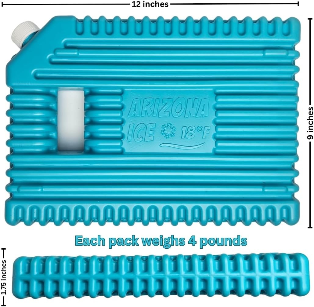 Arizona Ice Large Industrial Ice Packs | Replaces 10lbs of Ice |18°F -8°C | D…