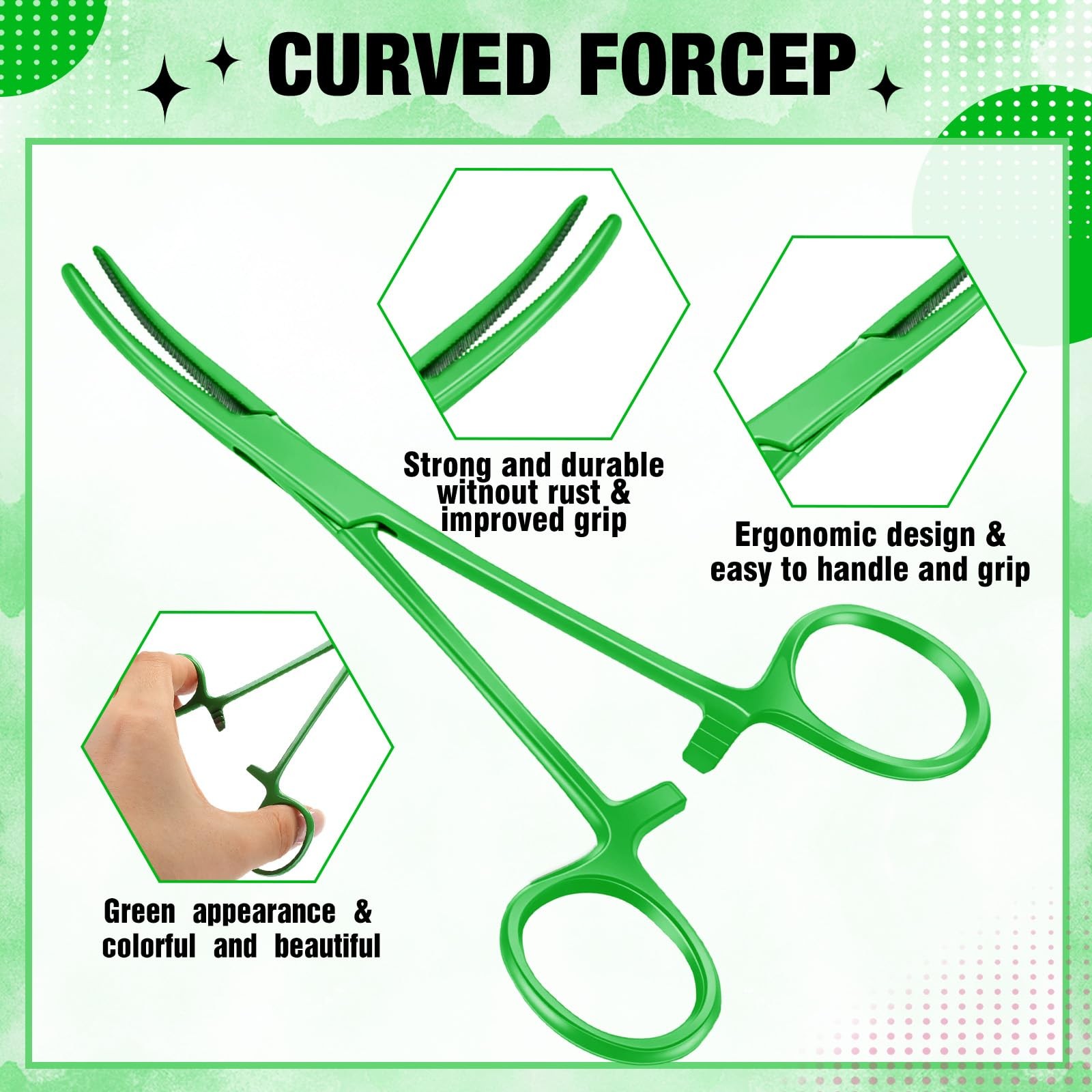 BBTO Hemostat Curved and Straight Hemostat Forceps Piercing Pliers Forceps,