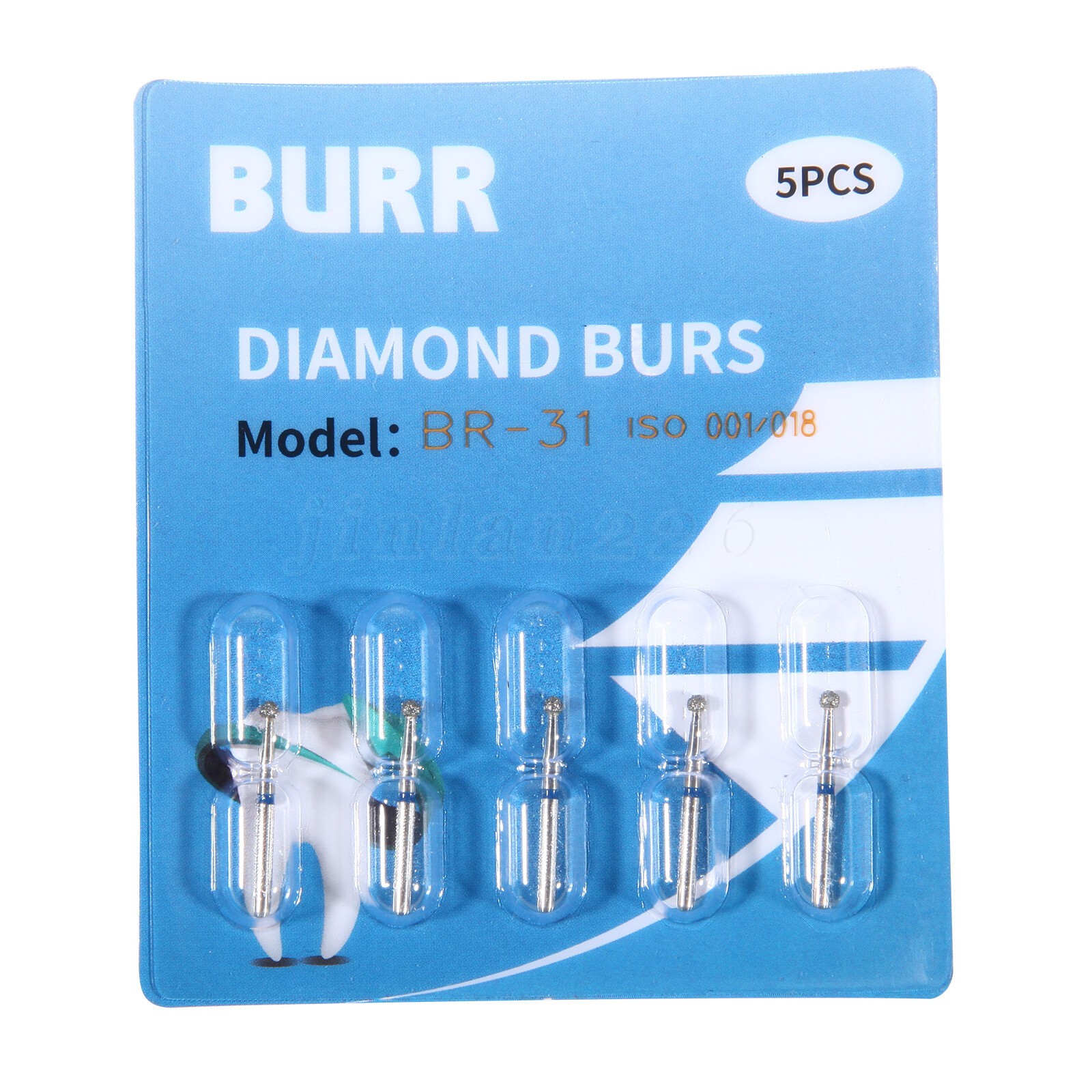 50pcs Fresas es de Diamante FG Mezclado Diamond Burs FG 1.60mm a&