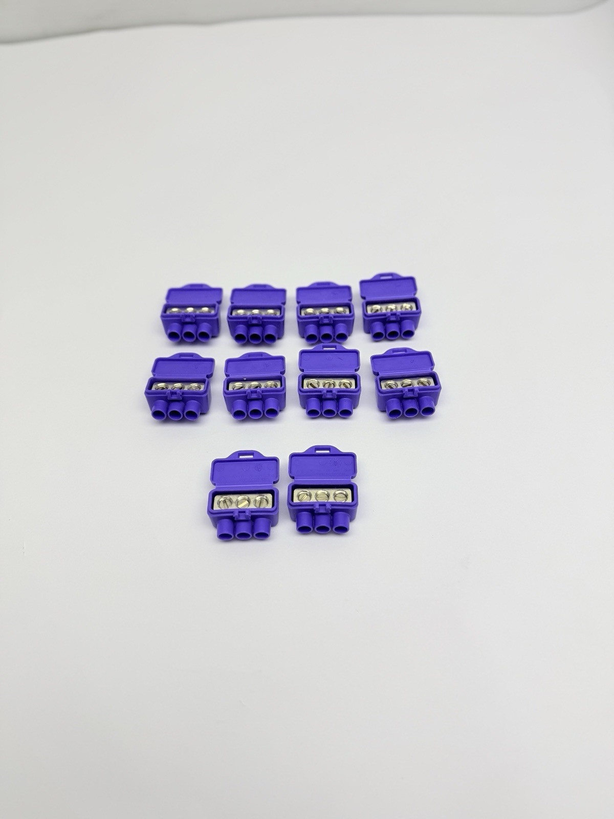 LOT OF 10, ALUMICONN 95145 WIRE CONNECTORS 3-PORT, 18-10, AL-CU