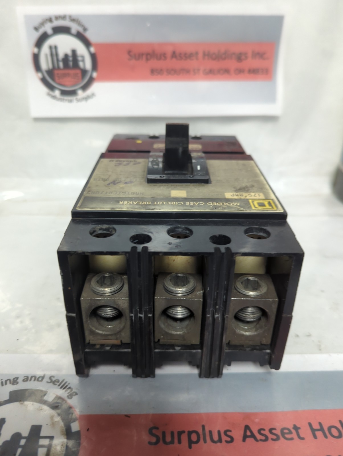 SQUARE D,KAL36175,CIRCUIT BREAKER 3-POLE 175 AMP PRE-OWNED